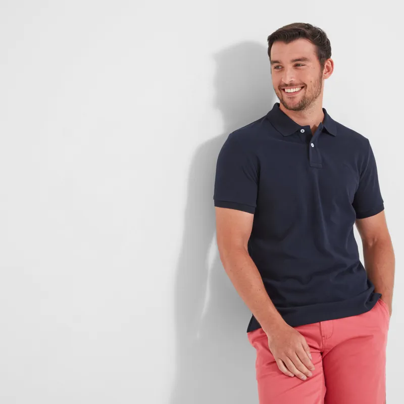 Schoffel St Ives Tailored Polo Shirt Navy-1